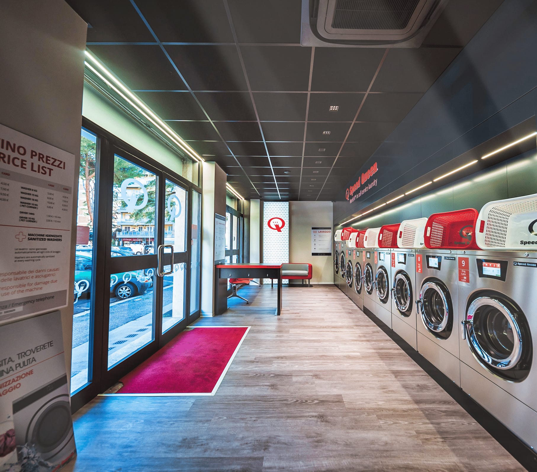 Automated laundromat in Tuscany